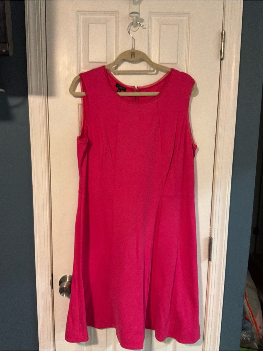 Talbots Sleeveless A-Line Dress in Bright Pink